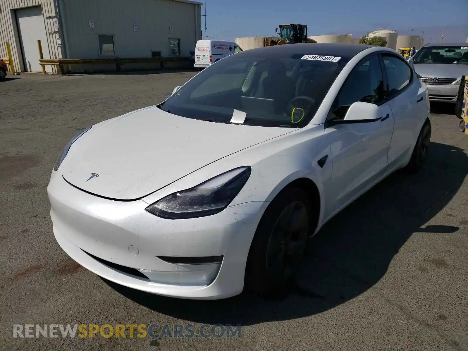 2 Photograph of a damaged car 5YJ3E1EA8MF939667 TESLA MODEL 3 2021