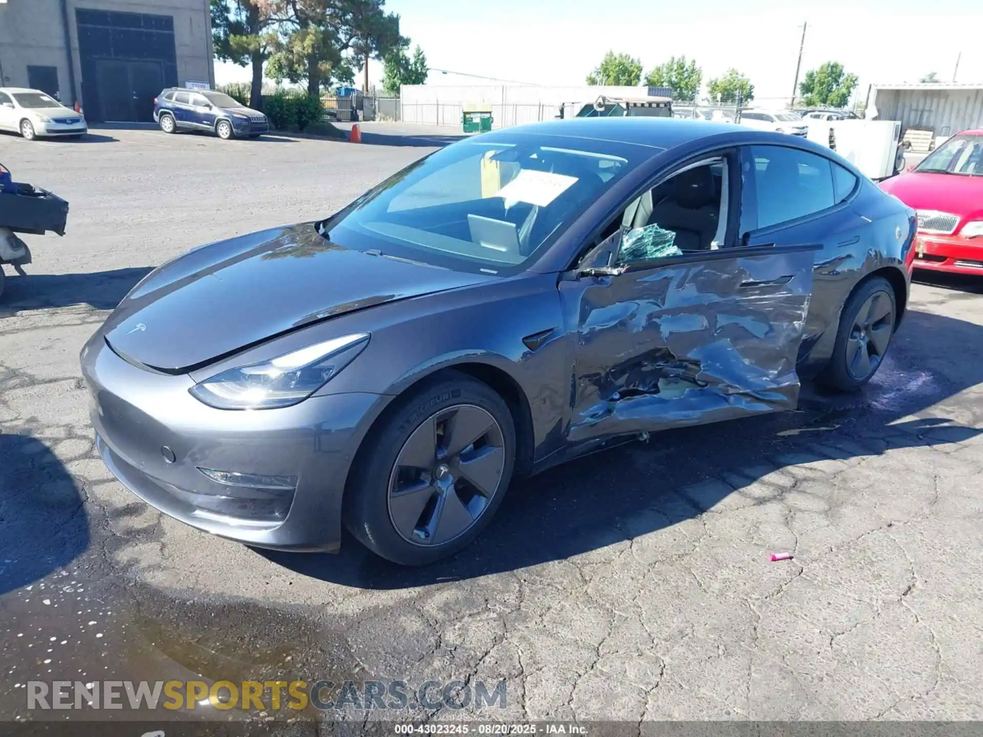 2 Photograph of a damaged car 5YJ3E1EA8MF974161 TESLA MODEL 3 2021