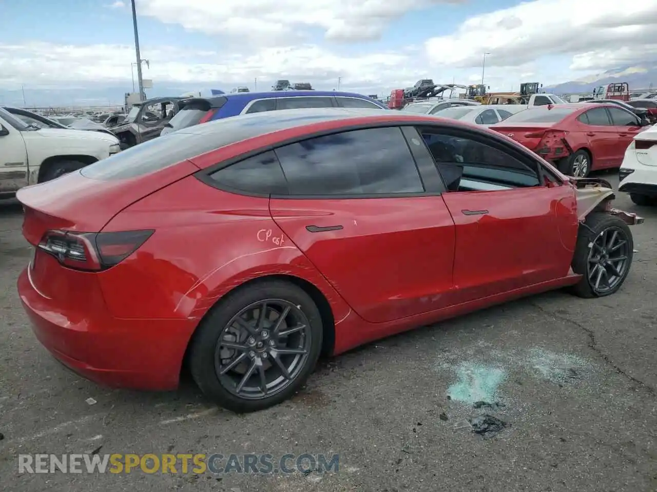 3 Photograph of a damaged car 5YJ3E1EA8MF978257 TESLA MODEL 3 2021