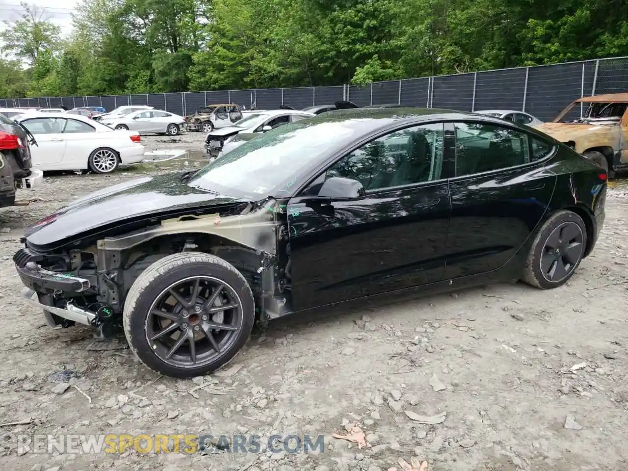 1 Photograph of a damaged car 5YJ3E1EA8MF991378 TESLA MODEL 3 2021