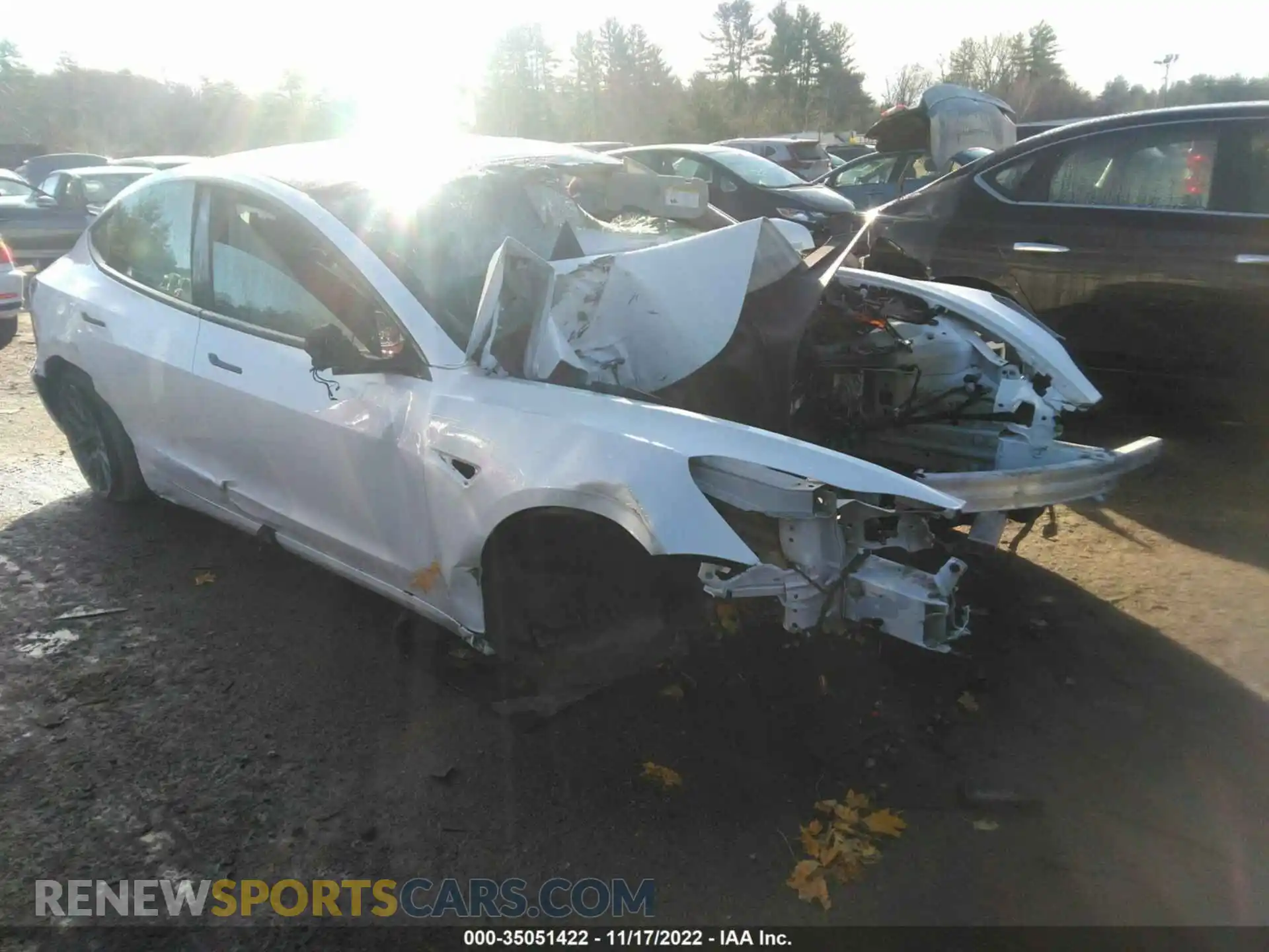 1 Photograph of a damaged car 5YJ3E1EA8MF991641 TESLA MODEL 3 2021