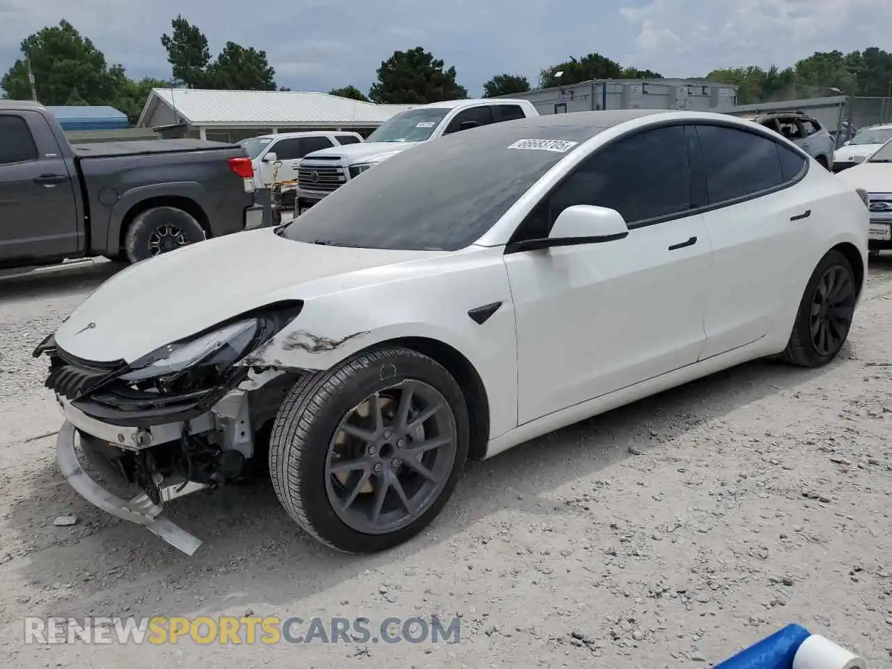 1 Photograph of a damaged car 5YJ3E1EA9MF016775 TESLA MODEL 3 2021