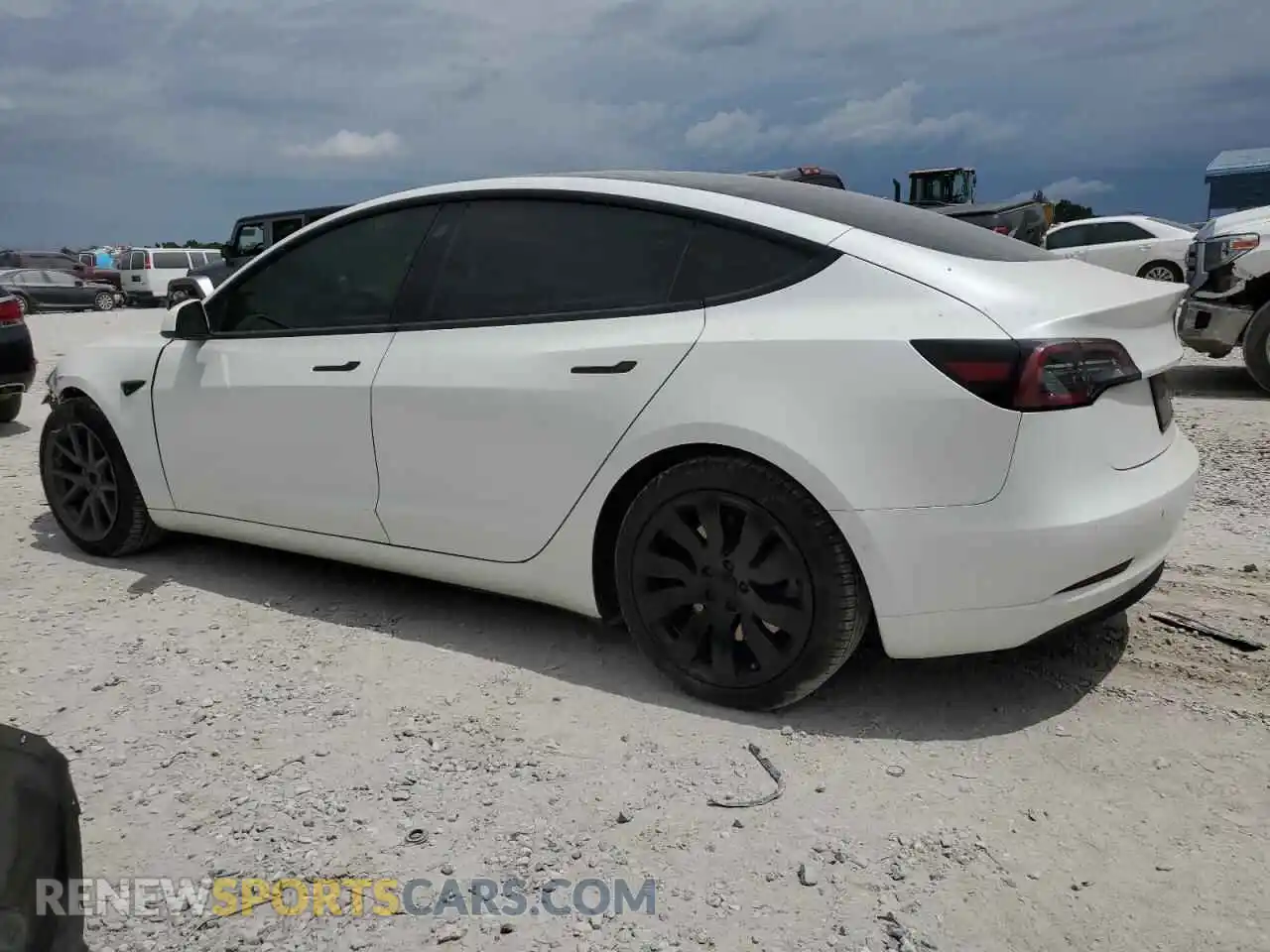 2 Photograph of a damaged car 5YJ3E1EA9MF016775 TESLA MODEL 3 2021