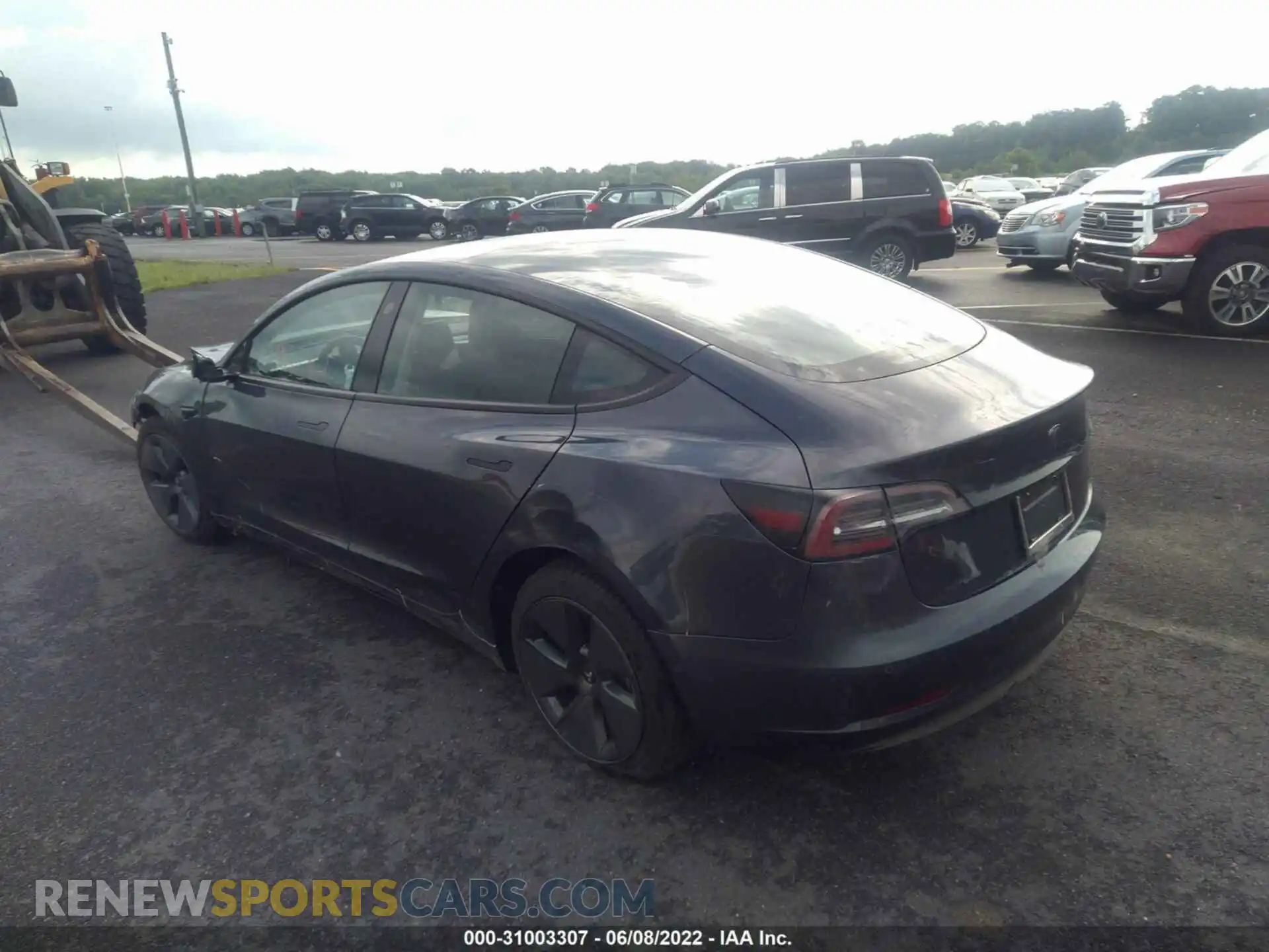 3 fotografías del automóvil dañado 5YJ3E1EA9MF017439 TESLA MODEL 3 2021