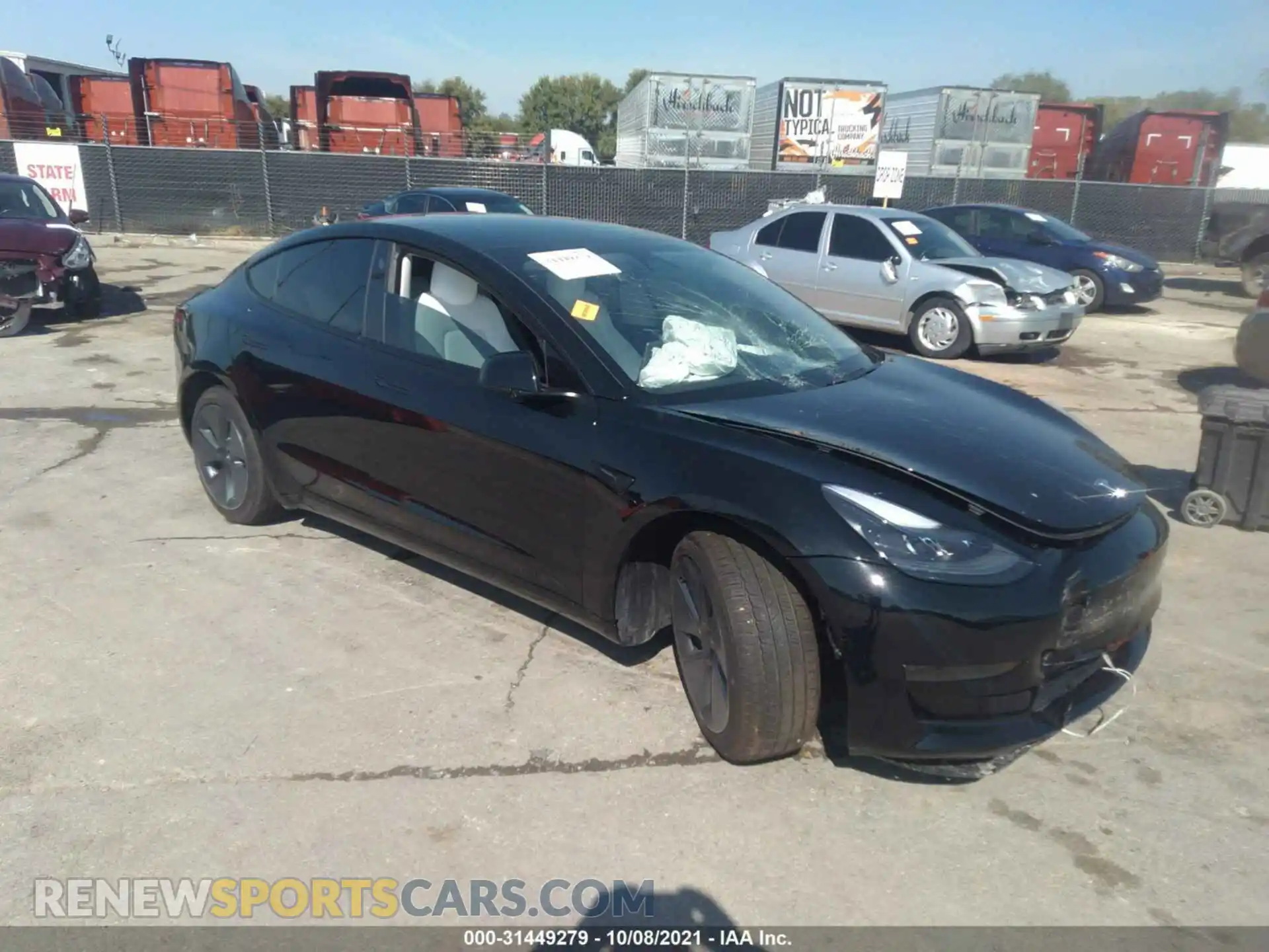 1 Photograph of a damaged car 5YJ3E1EA9MF030661 TESLA MODEL 3 2021