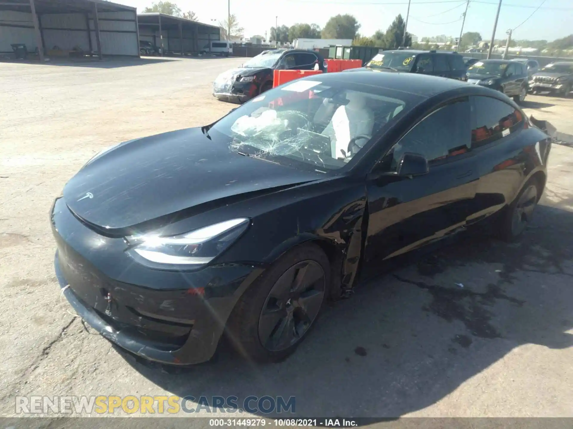 2 Photograph of a damaged car 5YJ3E1EA9MF030661 TESLA MODEL 3 2021