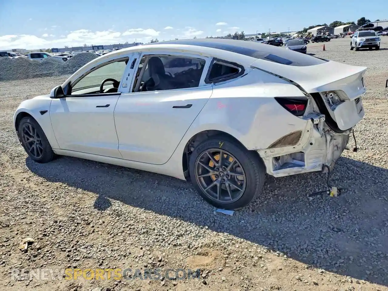 2 Photograph of a damaged car 5YJ3E1EA9MF031745 TESLA MODEL 3 2021