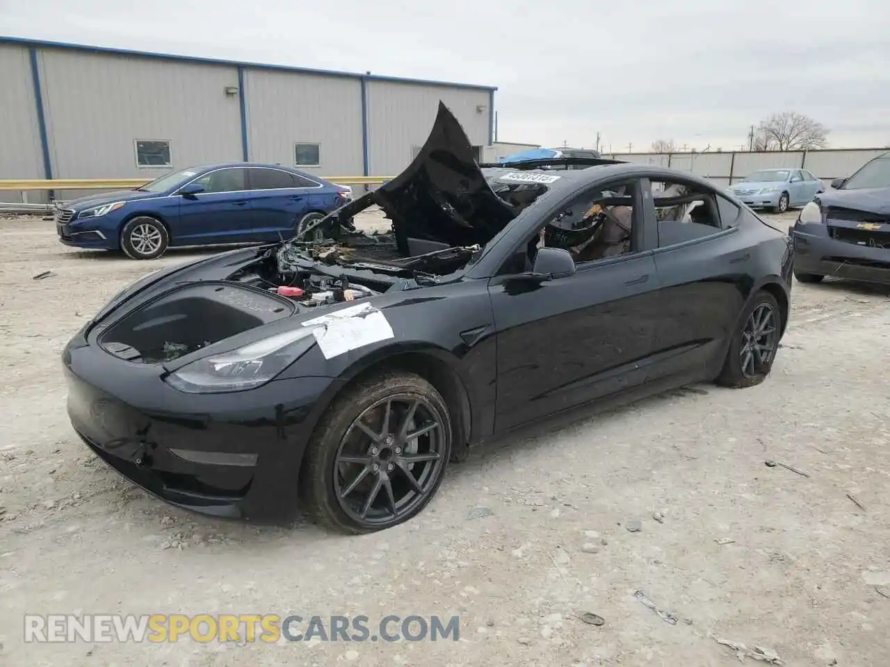 1 Photograph of a damaged car 5YJ3E1EA9MF058394 TESLA MODEL 3 2021
