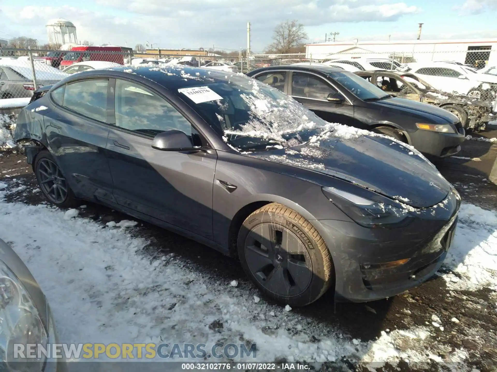 1 Photograph of a damaged car 5YJ3E1EA9MF083022 TESLA MODEL 3 2021