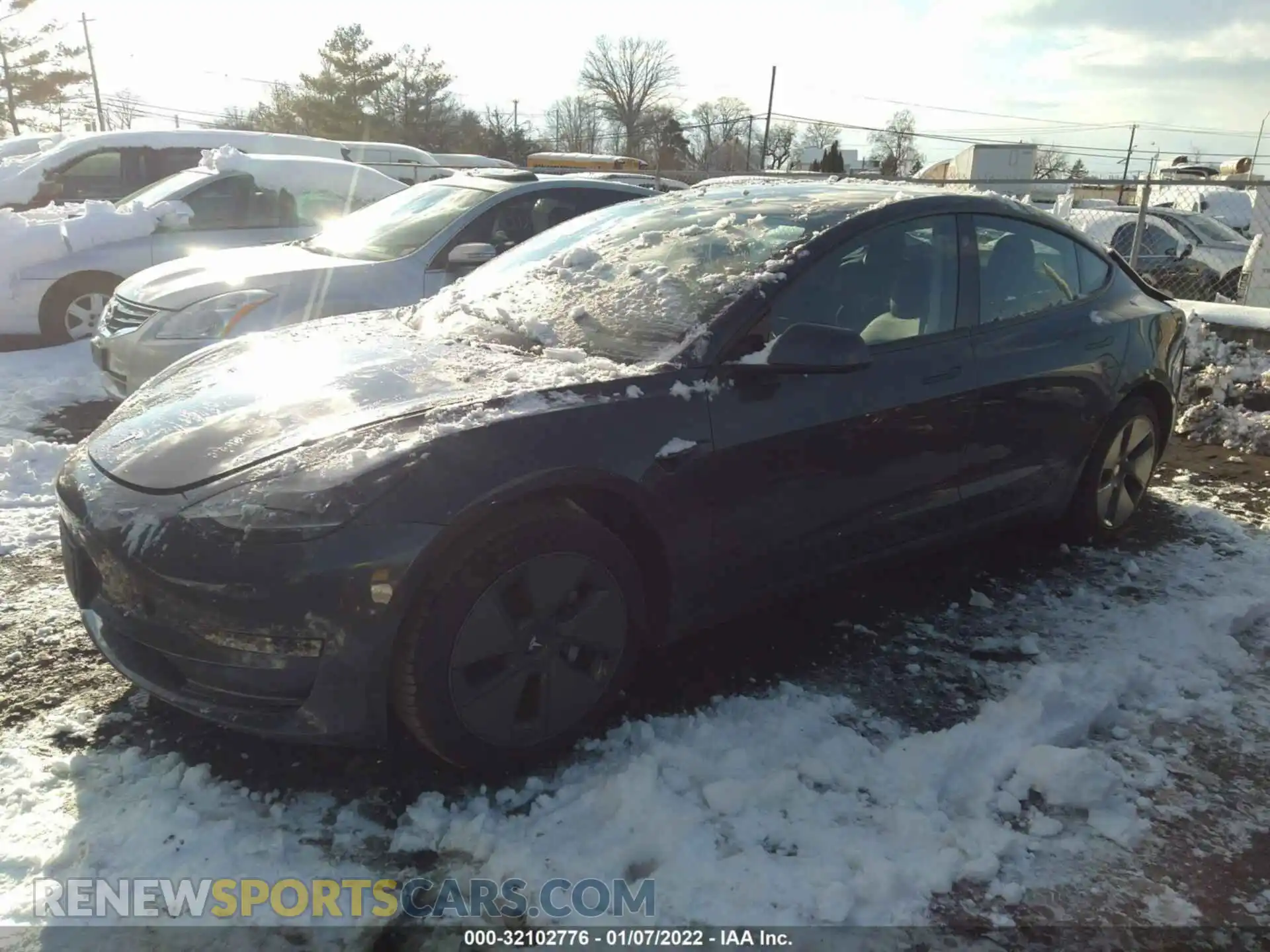 2 Photograph of a damaged car 5YJ3E1EA9MF083022 TESLA MODEL 3 2021
