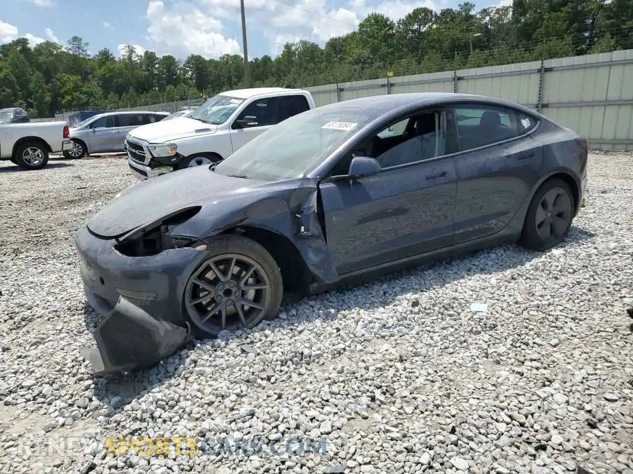 1 Photograph of a damaged car 5YJ3E1EA9MF094540 TESLA MODEL 3 2021