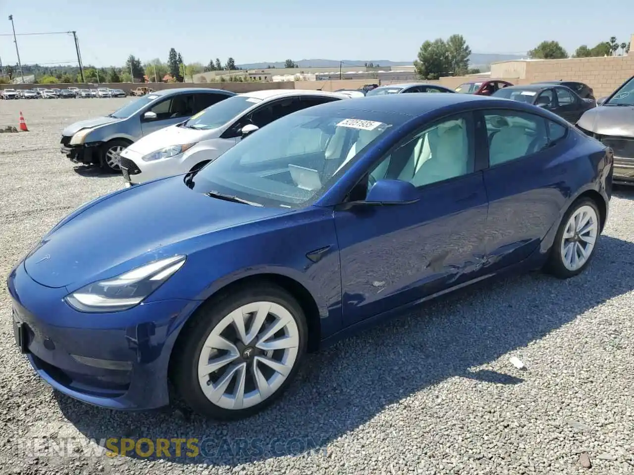 1 Photograph of a damaged car 5YJ3E1EA9MF098555 TESLA MODEL 3 2021