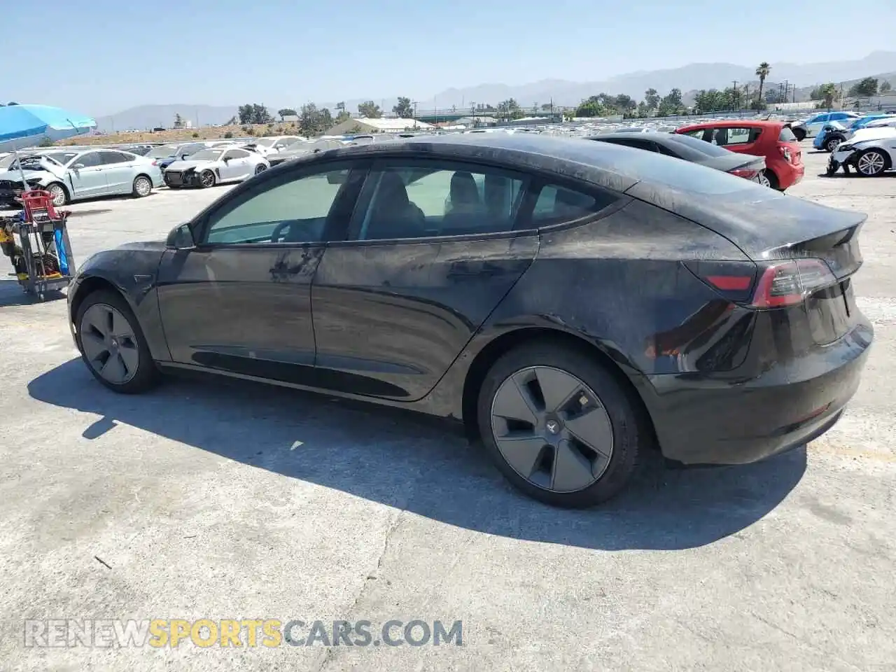2 Photograph of a damaged car 5YJ3E1EA9MF099124 TESLA MODEL 3 2021