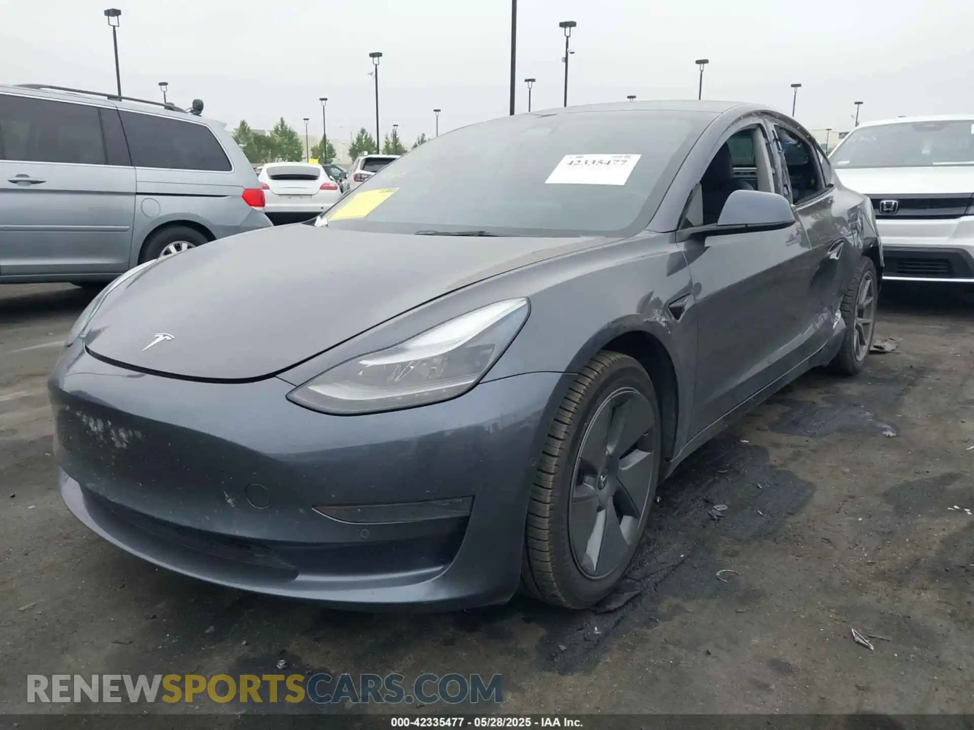 2 Фотография поврежденного автомобиля 5YJ3E1EA9MF100420 TESLA MODEL 3 2021