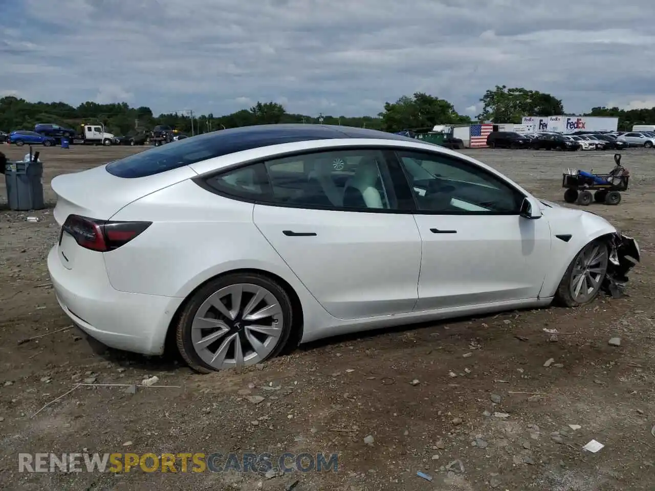 3 Photograph of a damaged car 5YJ3E1EA9MF853395 TESLA MODEL 3 2021