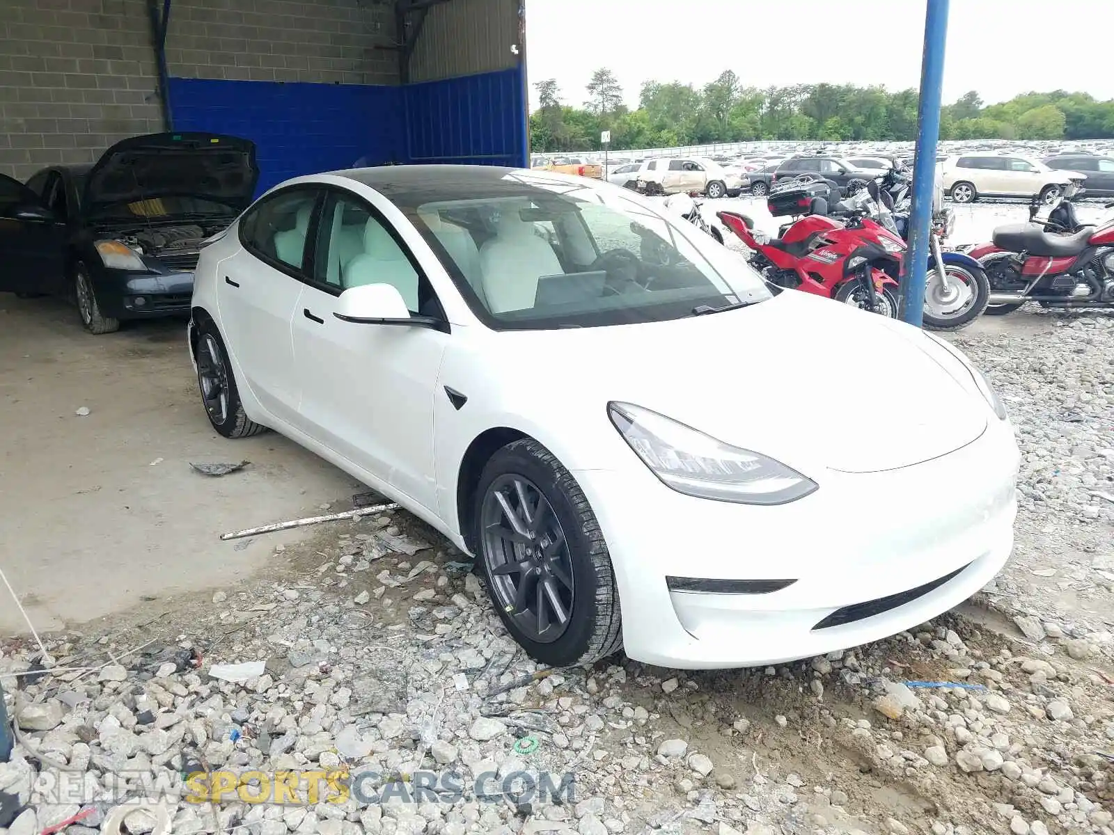 1 Фотография поврежденного автомобиля 5YJ3E1EA9MF853784 TESLA MODEL 3 2021