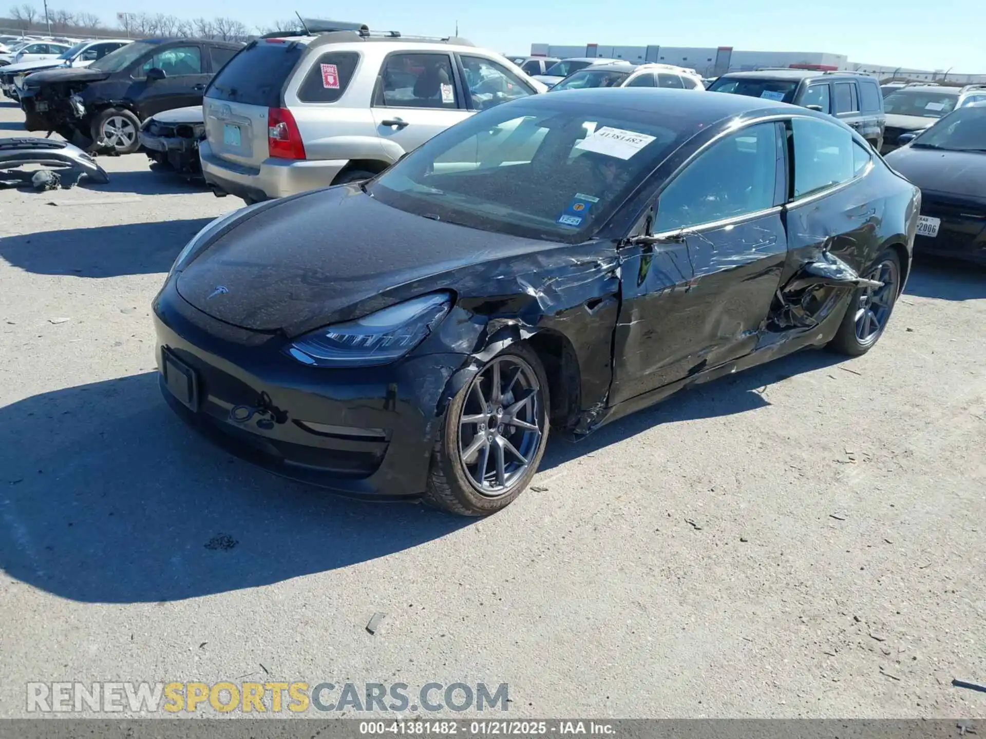 2 Photograph of a damaged car 5YJ3E1EA9MF854398 TESLA MODEL 3 2021