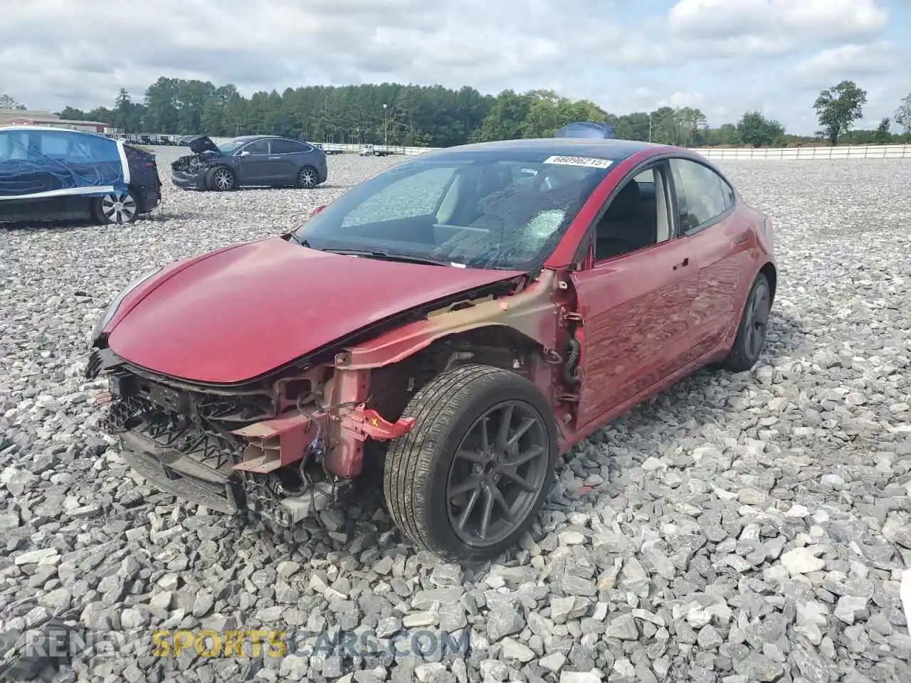 1 Photograph of a damaged car 5YJ3E1EA9MF859441 TESLA MODEL 3 2021
