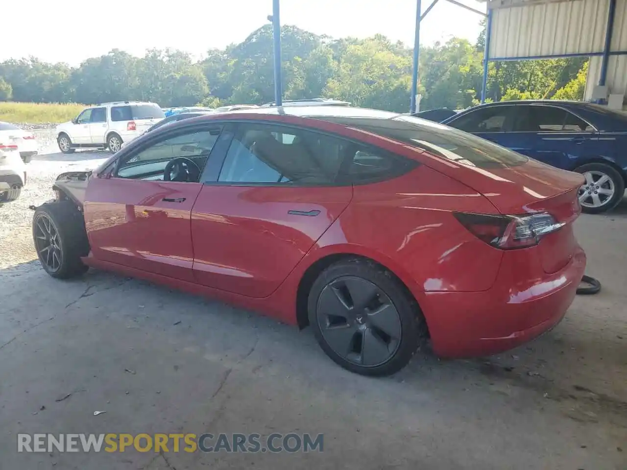 2 Photograph of a damaged car 5YJ3E1EA9MF859441 TESLA MODEL 3 2021
