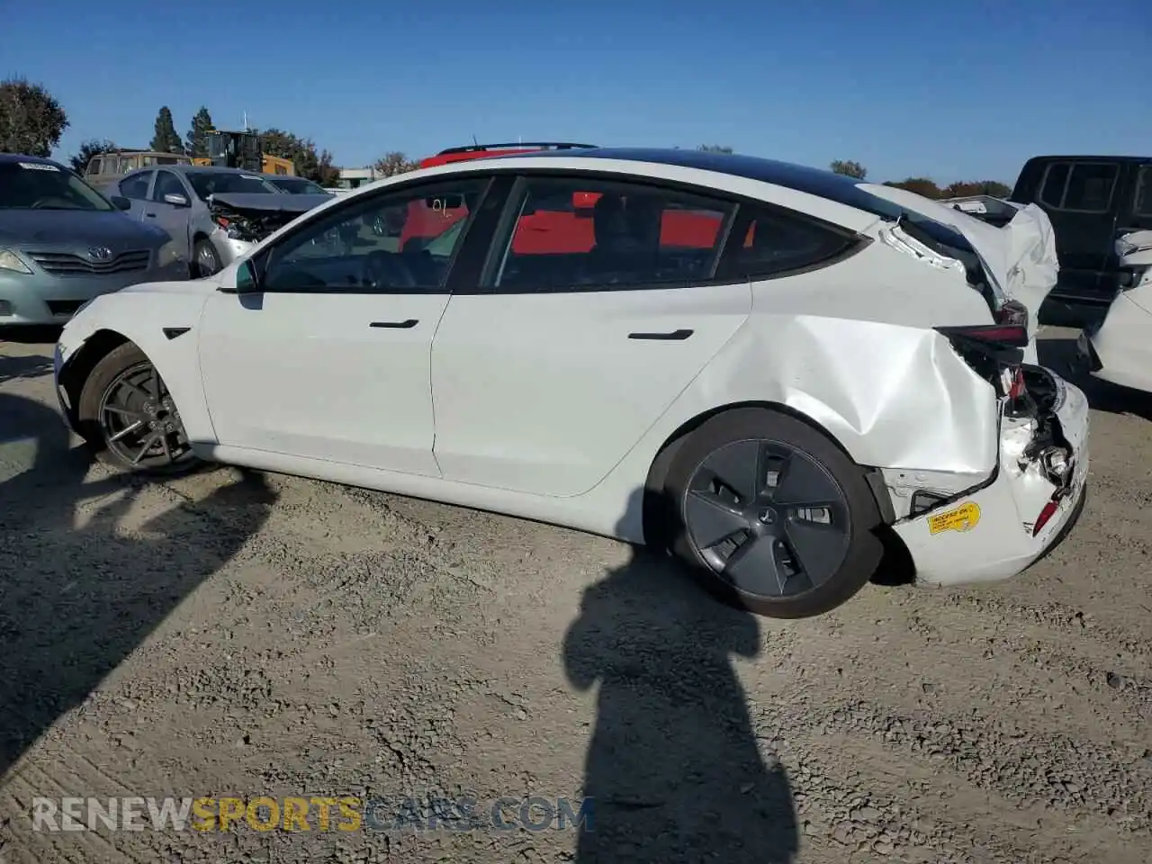2 Photograph of a damaged car 5YJ3E1EA9MF873842 TESLA MODEL 3 2021