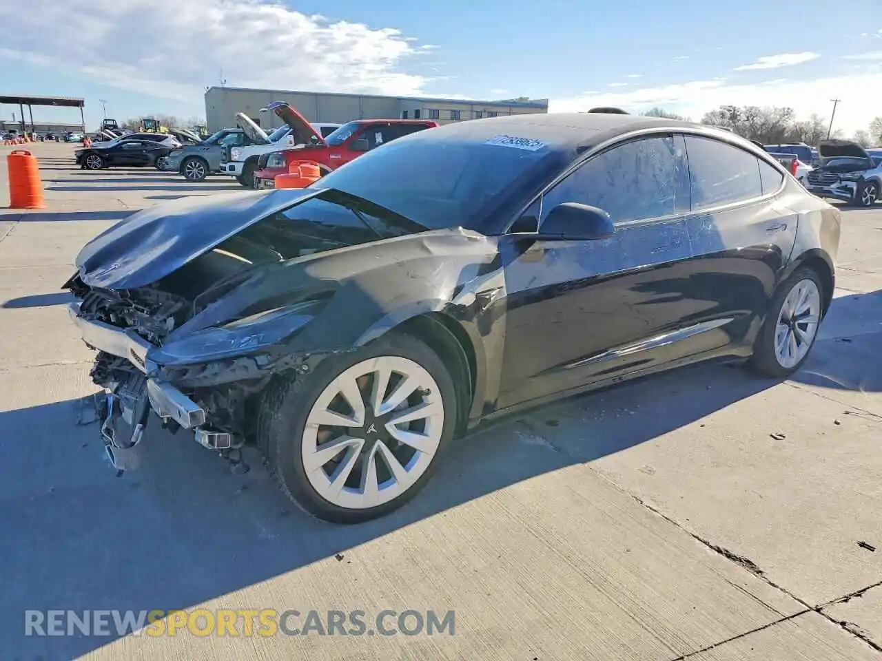1 Photograph of a damaged car 5YJ3E1EA9MF908105 TESLA MODEL 3 2021