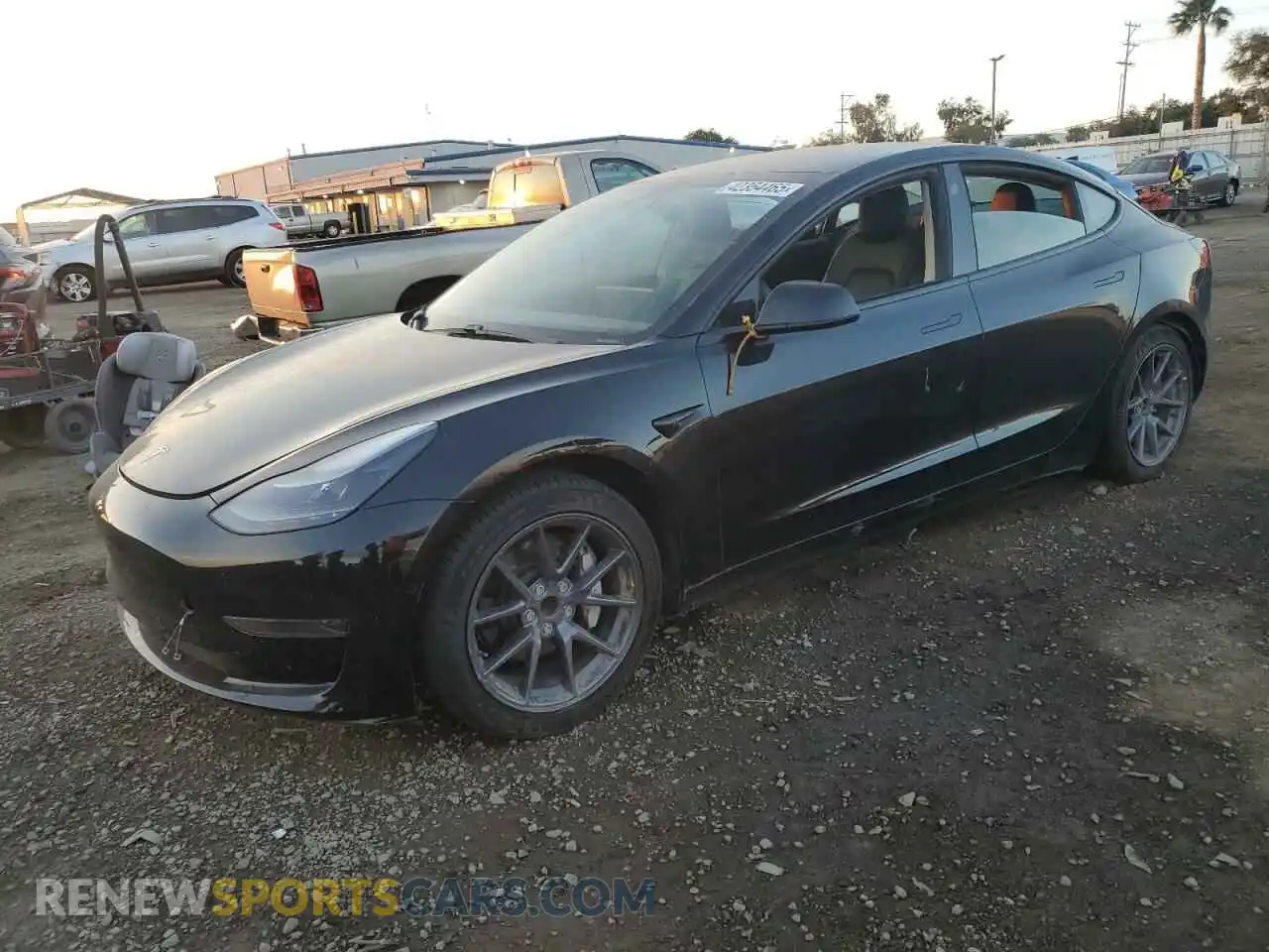 1 Photograph of a damaged car 5YJ3E1EA9MF915068 TESLA MODEL 3 2021