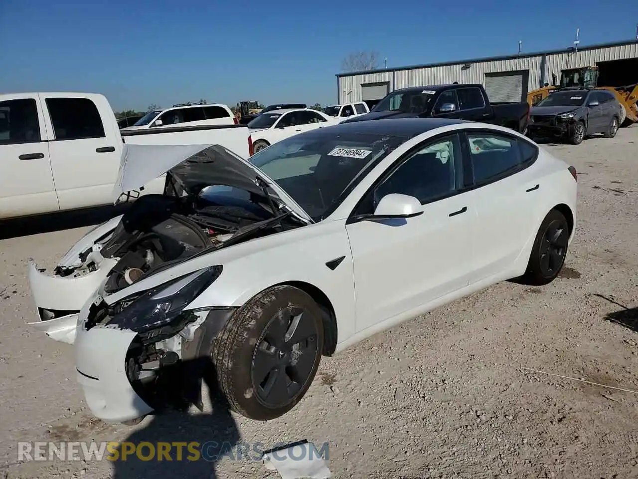 1 Photograph of a damaged car 5YJ3E1EA9MF919735 TESLA MODEL 3 2021