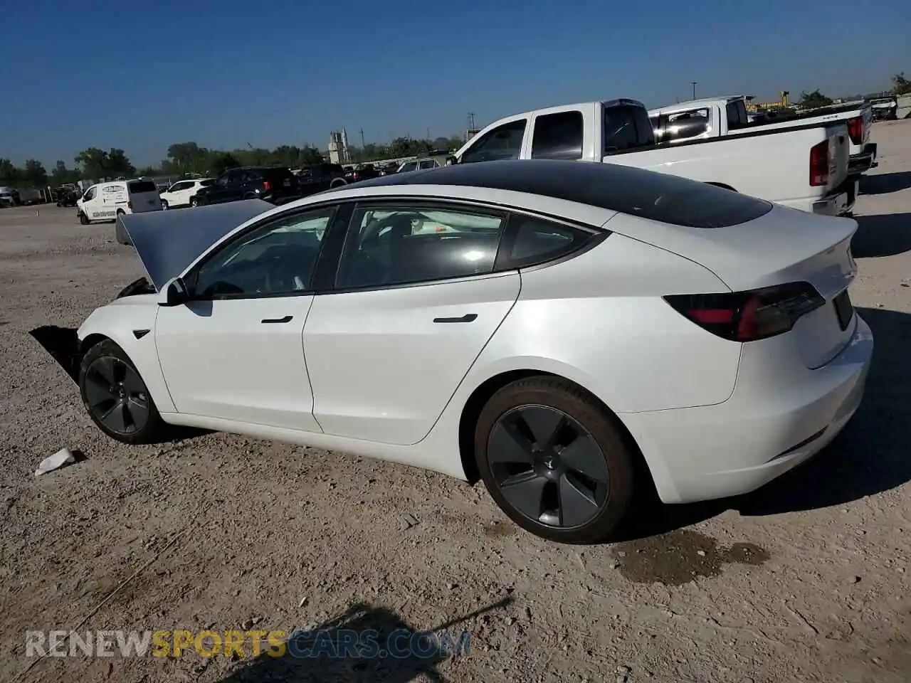 2 Photograph of a damaged car 5YJ3E1EA9MF919735 TESLA MODEL 3 2021