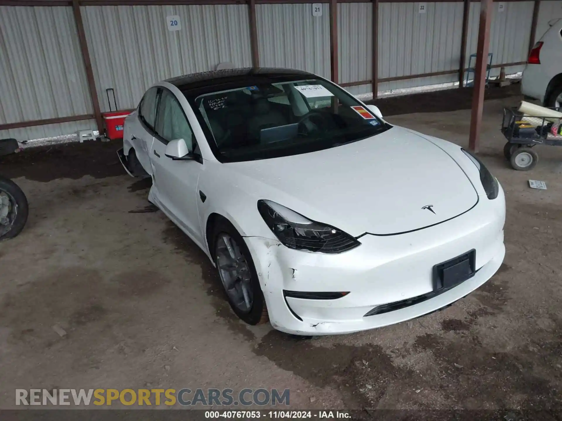 1 Photograph of a damaged car 5YJ3E1EA9MF919802 TESLA MODEL 3 2021
