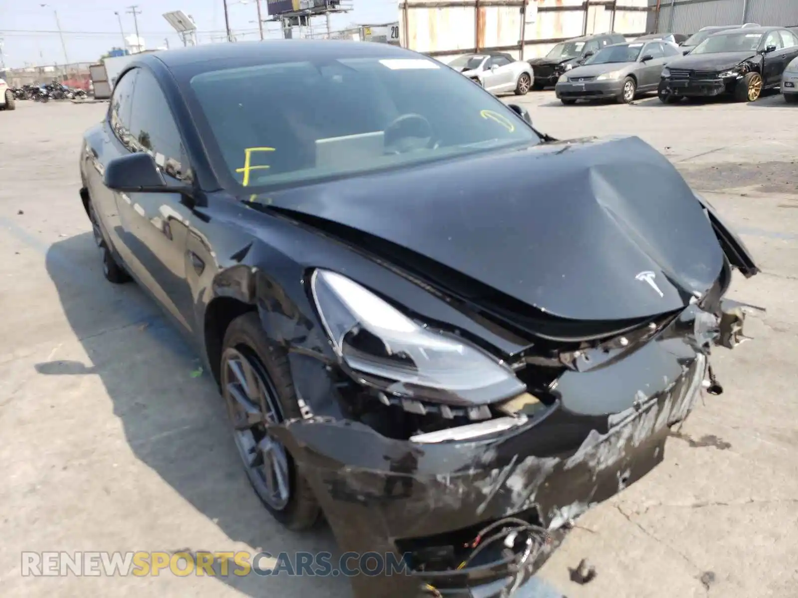 1 Photograph of a damaged car 5YJ3E1EA9MF930301 TESLA MODEL 3 2021