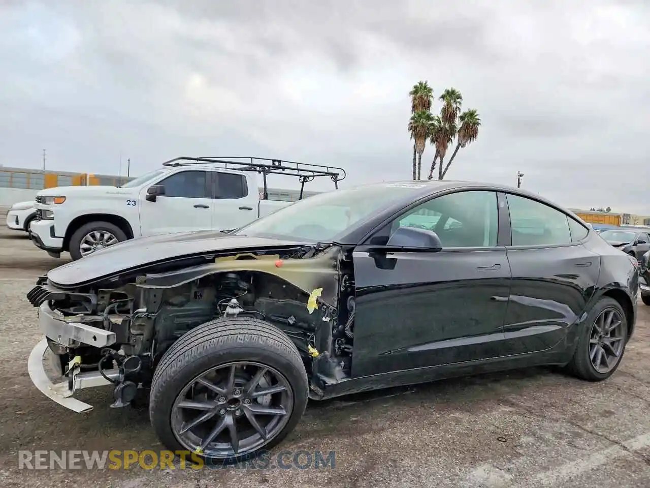 1 Photograph of a damaged car 5YJ3E1EA9MF940052 TESLA MODEL 3 2021