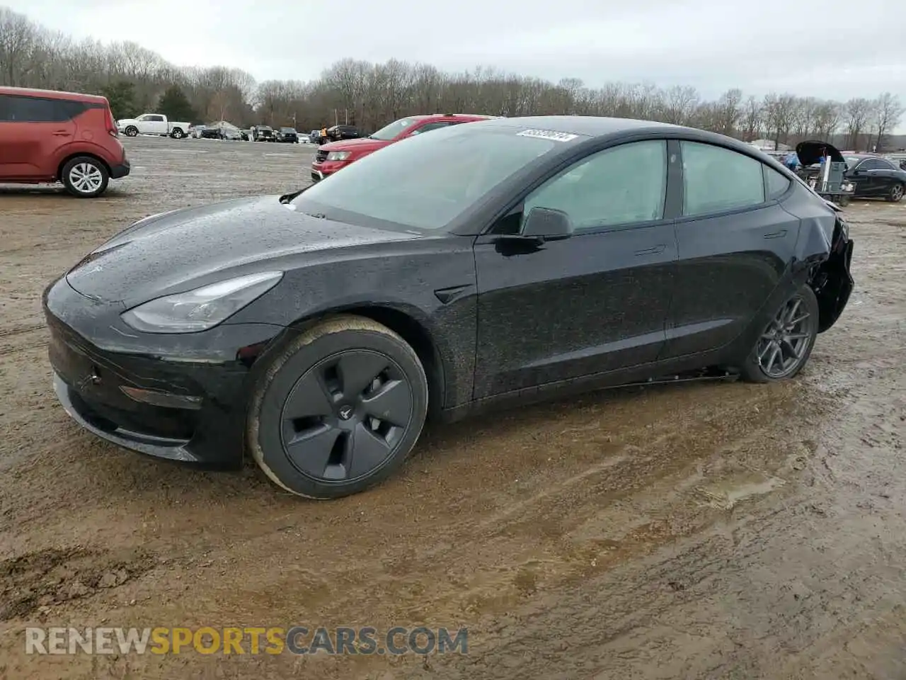 1 Photograph of a damaged car 5YJ3E1EA9MF955523 TESLA MODEL 3 2021