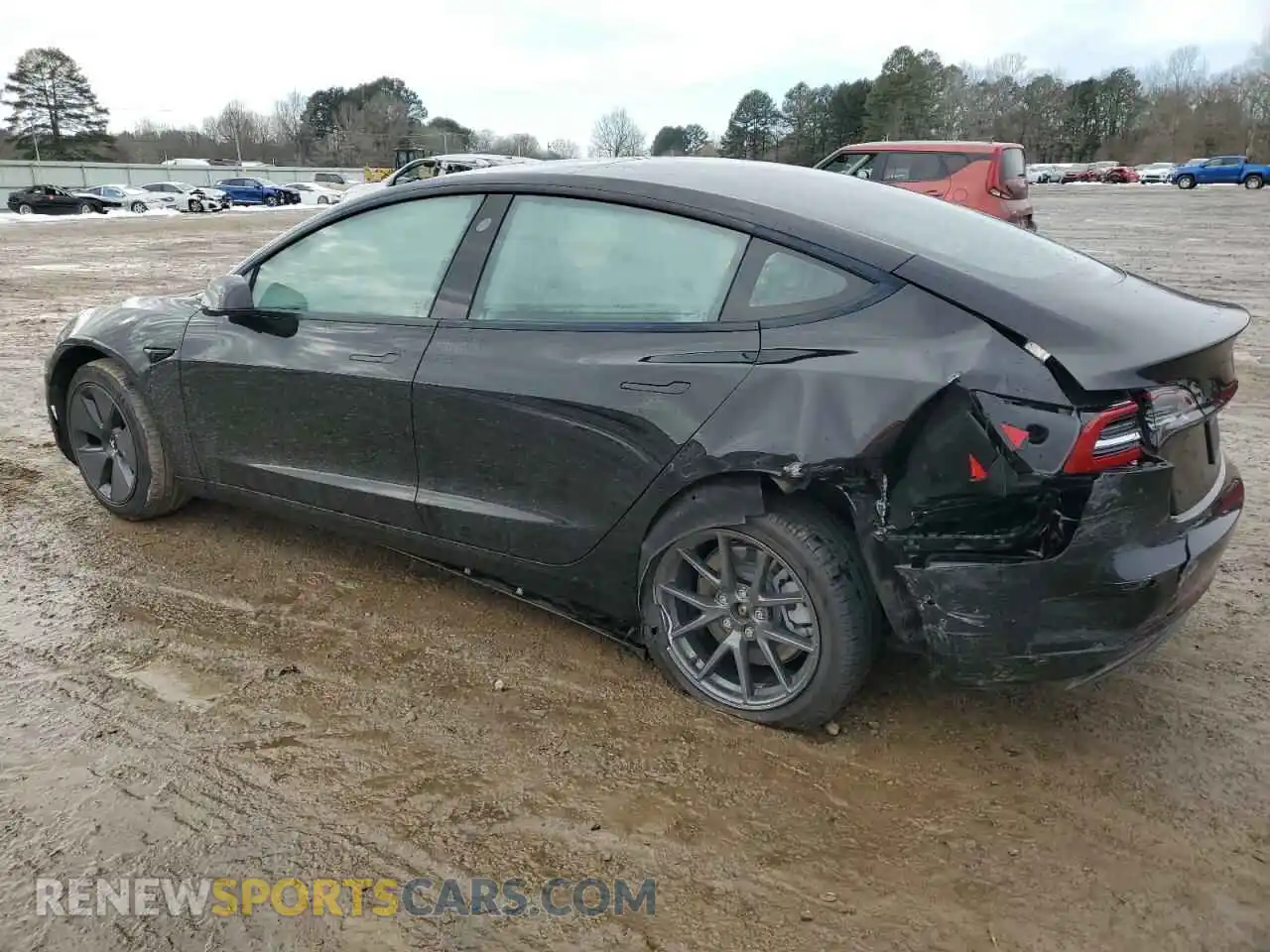 2 Photograph of a damaged car 5YJ3E1EA9MF955523 TESLA MODEL 3 2021