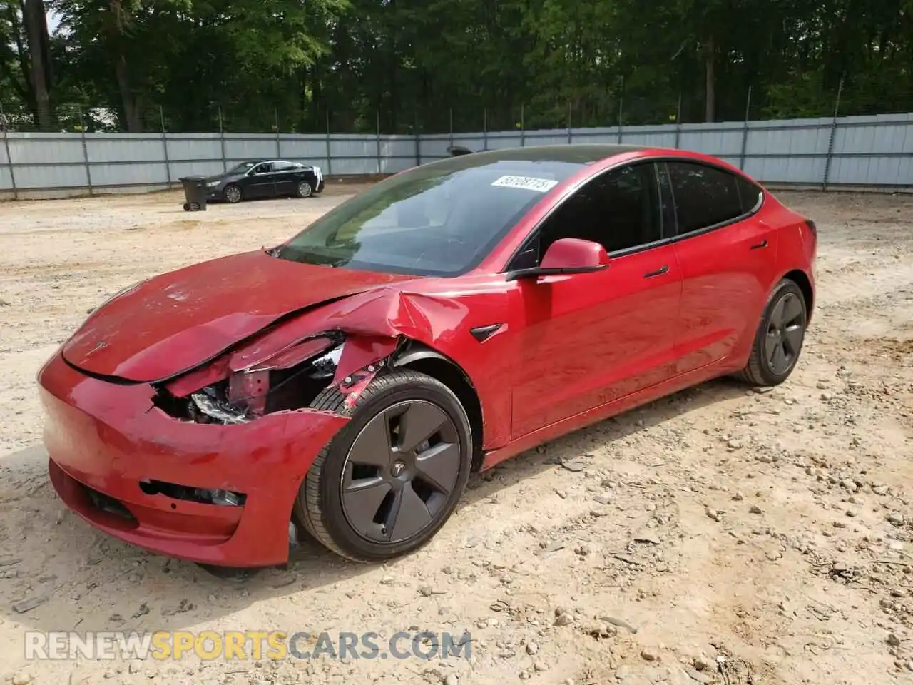 1 Photograph of a damaged car 5YJ3E1EA9MF976243 TESLA MODEL 3 2021