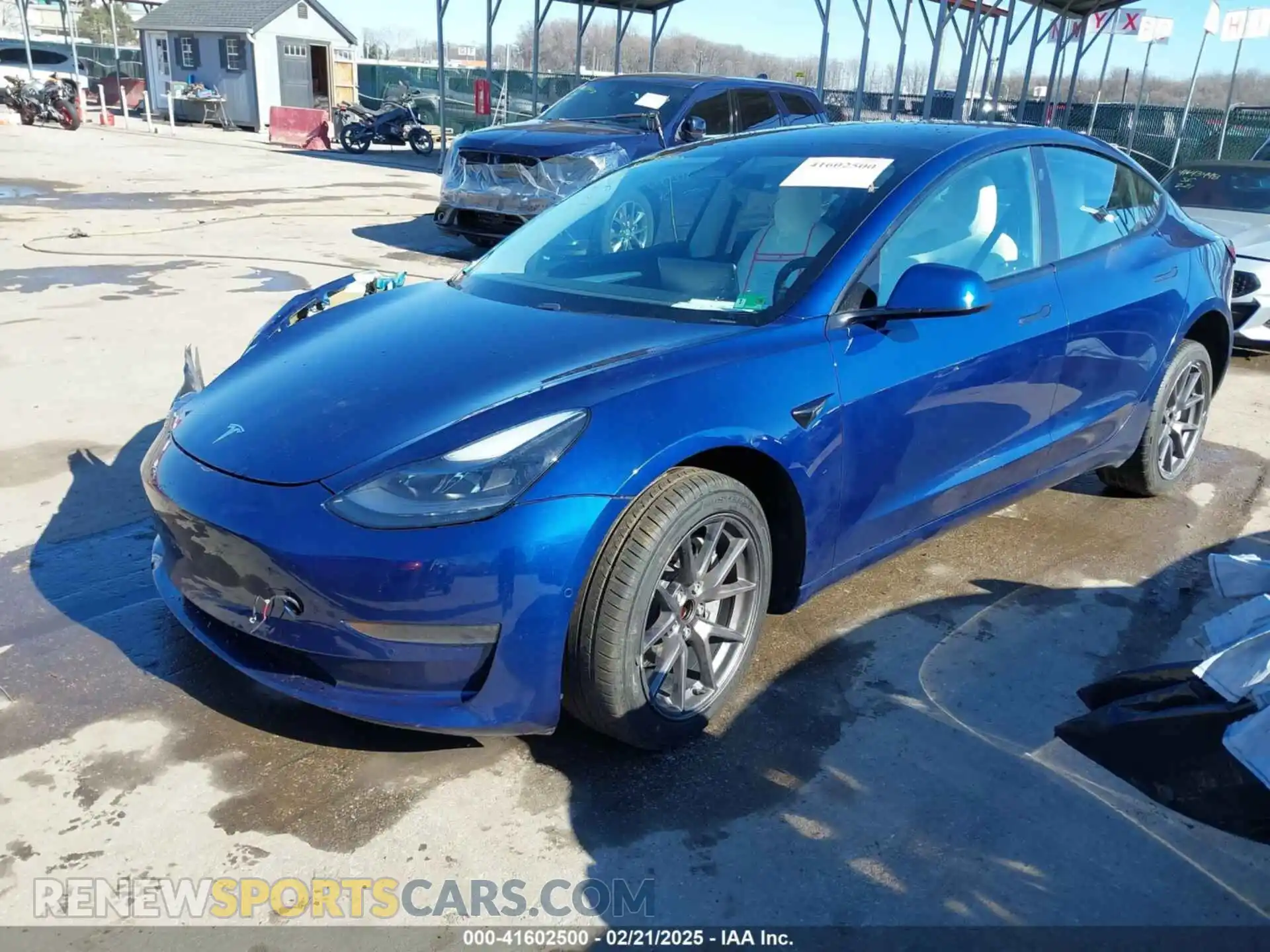 2 Photograph of a damaged car 5YJ3E1EA9MF978705 TESLA MODEL 3 2021
