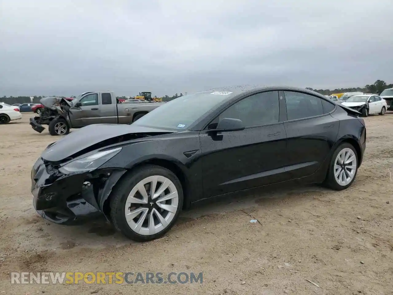 1 Photograph of a damaged car 5YJ3E1EA9MF987176 TESLA MODEL 3 2021