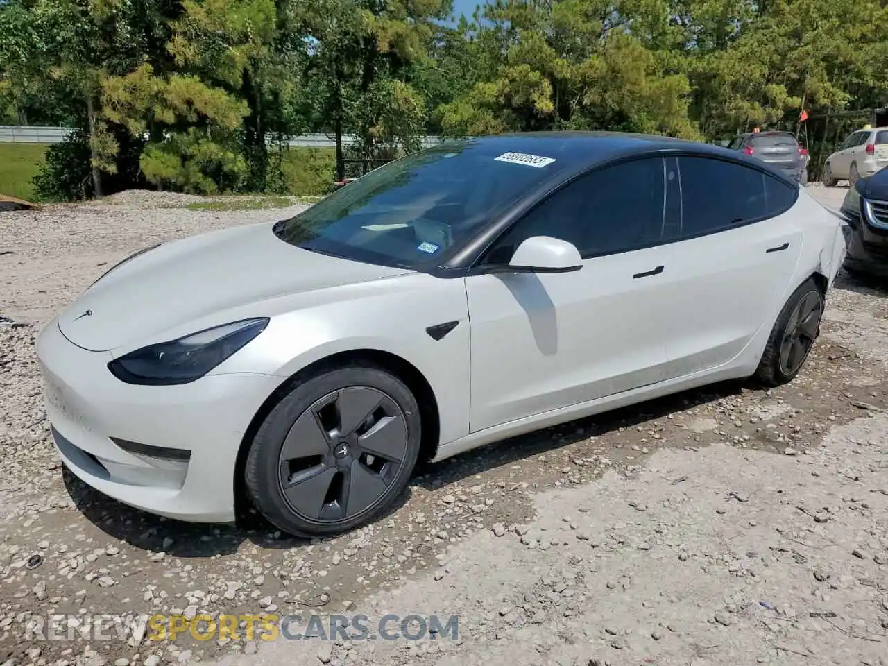 1 Photograph of a damaged car 5YJ3E1EA9MF989879 TESLA MODEL 3 2021
