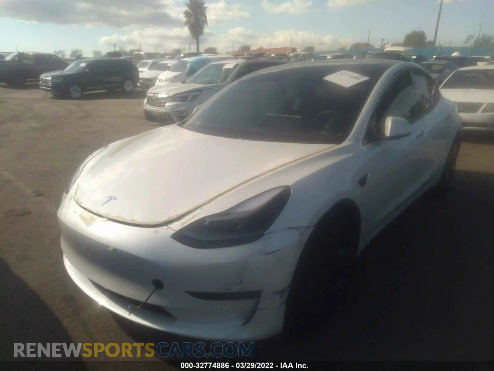 2 Photograph of a damaged car 5YJ3E1EAXMF015778 TESLA MODEL 3 2021