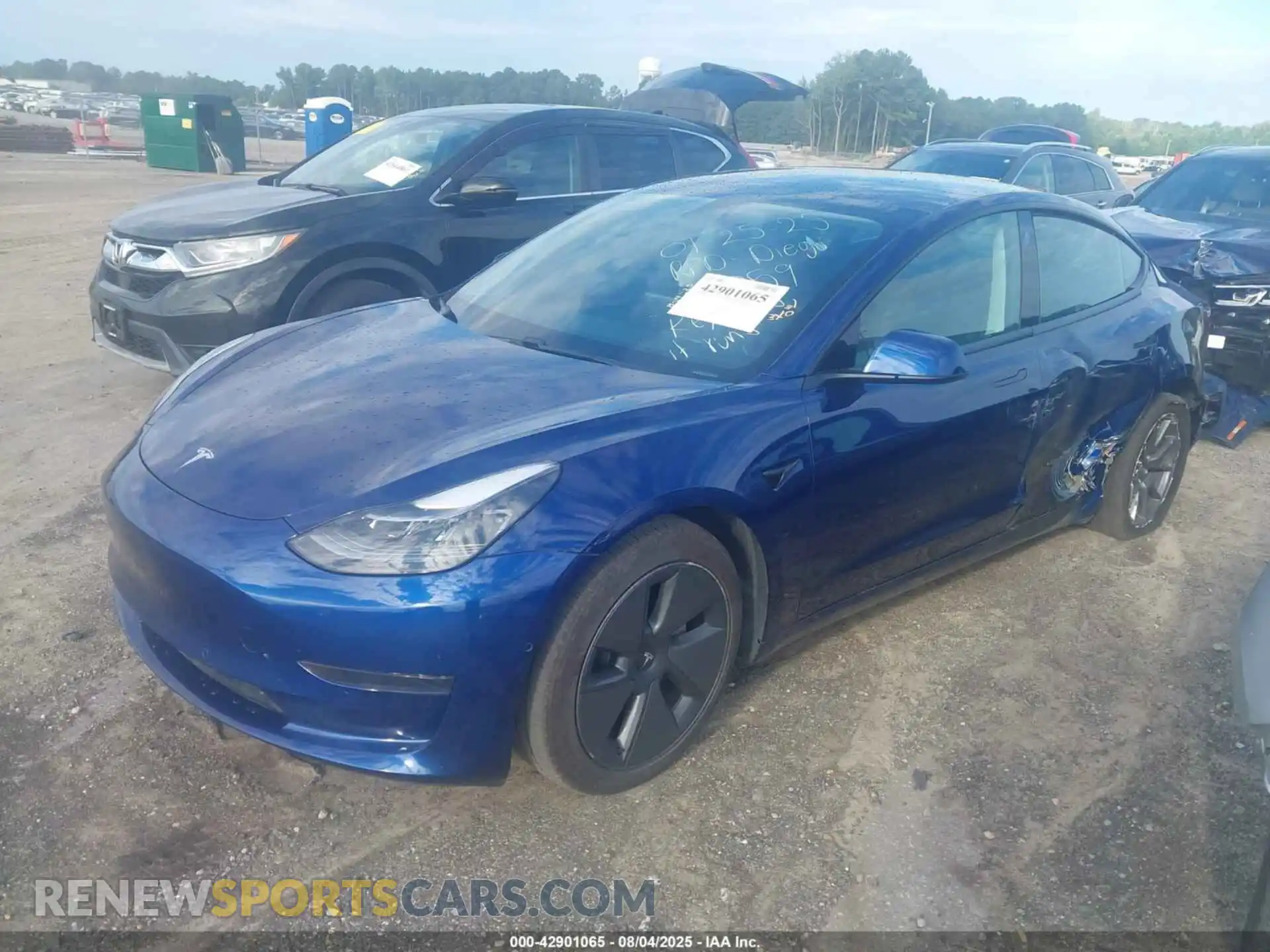 2 Photograph of a damaged car 5YJ3E1EAXMF017059 TESLA MODEL 3 2021