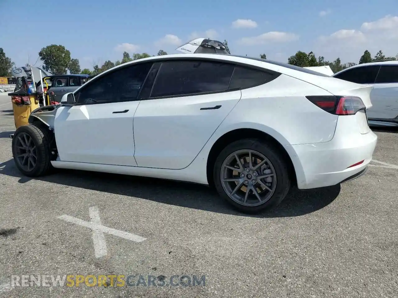 2 Photograph of a damaged car 5YJ3E1EAXMF028630 TESLA MODEL 3 2021