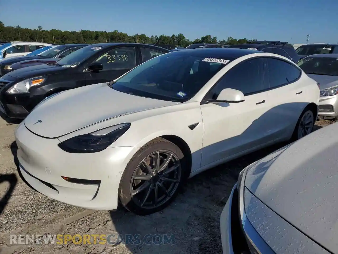 1 Photograph of a damaged car 5YJ3E1EAXMF045573 TESLA MODEL 3 2021