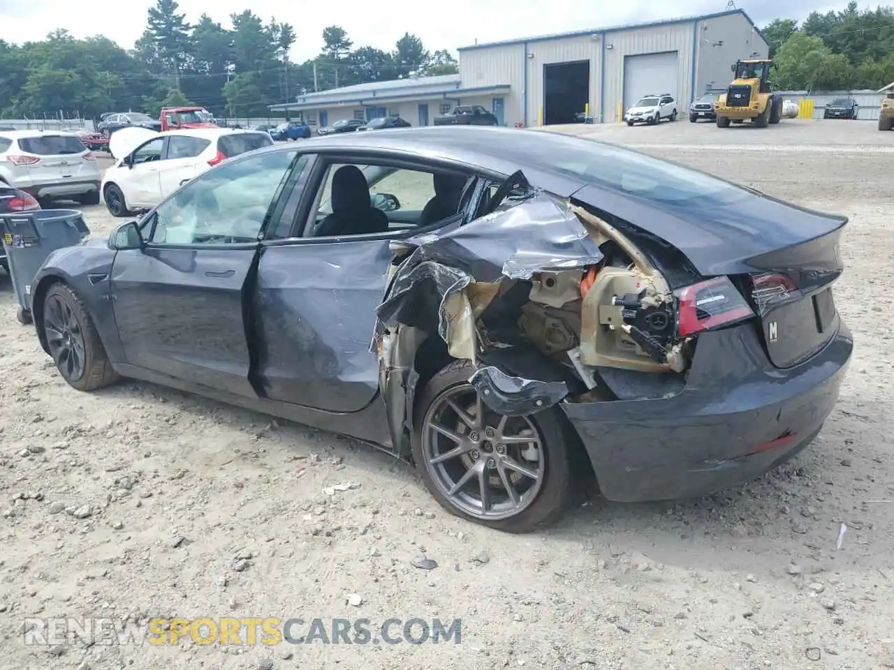 2 Photograph of a damaged car 5YJ3E1EAXMF048733 TESLA MODEL 3 2021