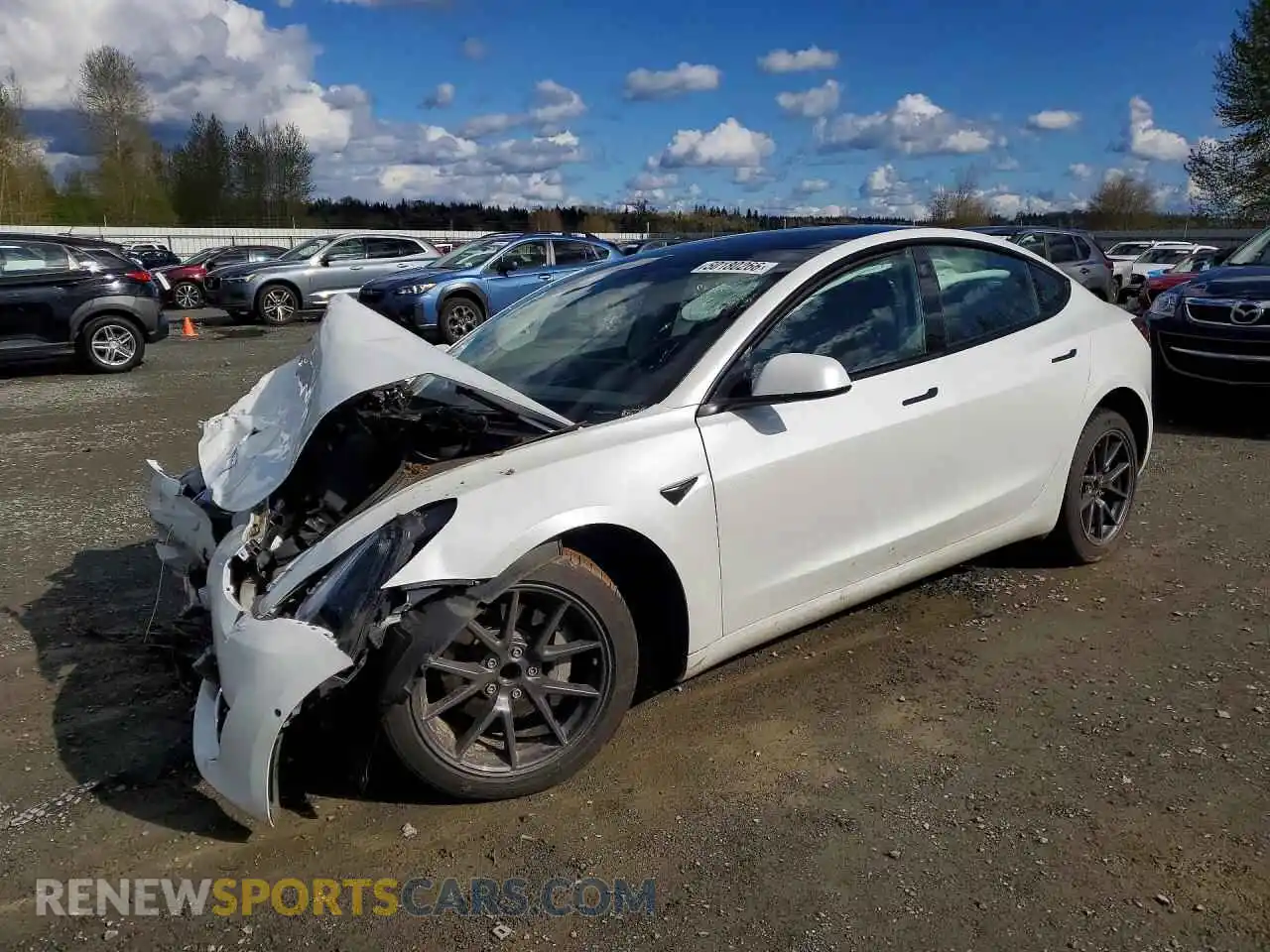 1 Фотография поврежденного автомобиля 5YJ3E1EAXMF053138 TESLA MODEL 3 2021