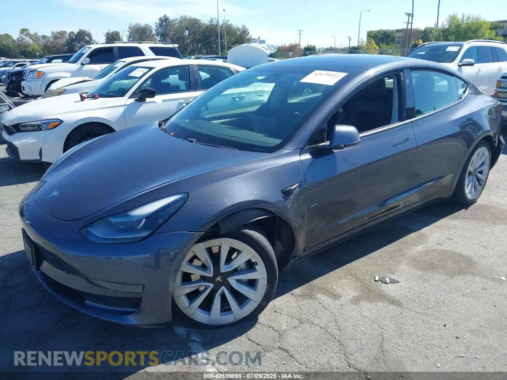 2 Photograph of a damaged car 5YJ3E1EAXMF064463 TESLA MODEL 3 2021