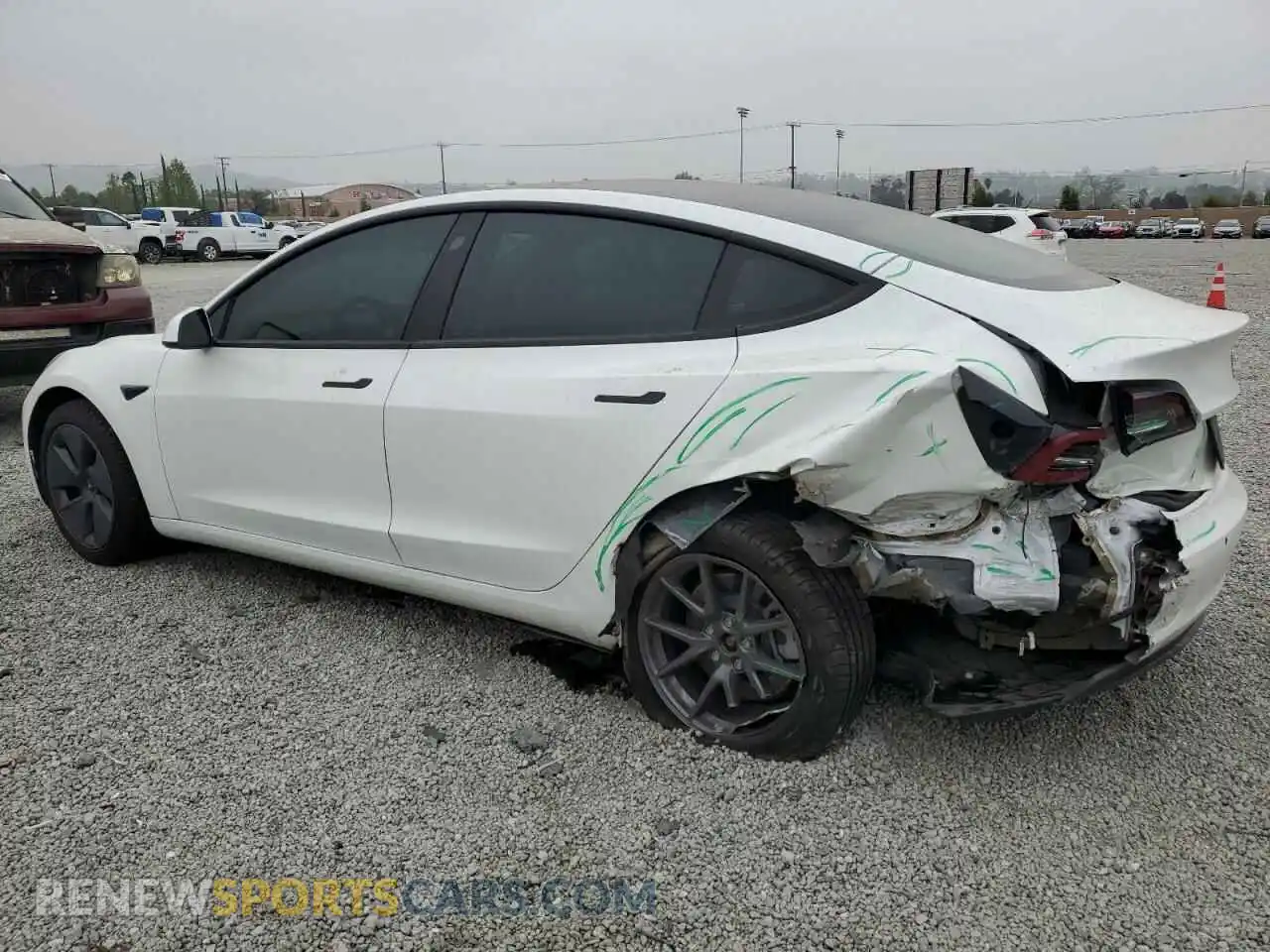 2 Photograph of a damaged car 5YJ3E1EAXMF065760 TESLA MODEL 3 2021