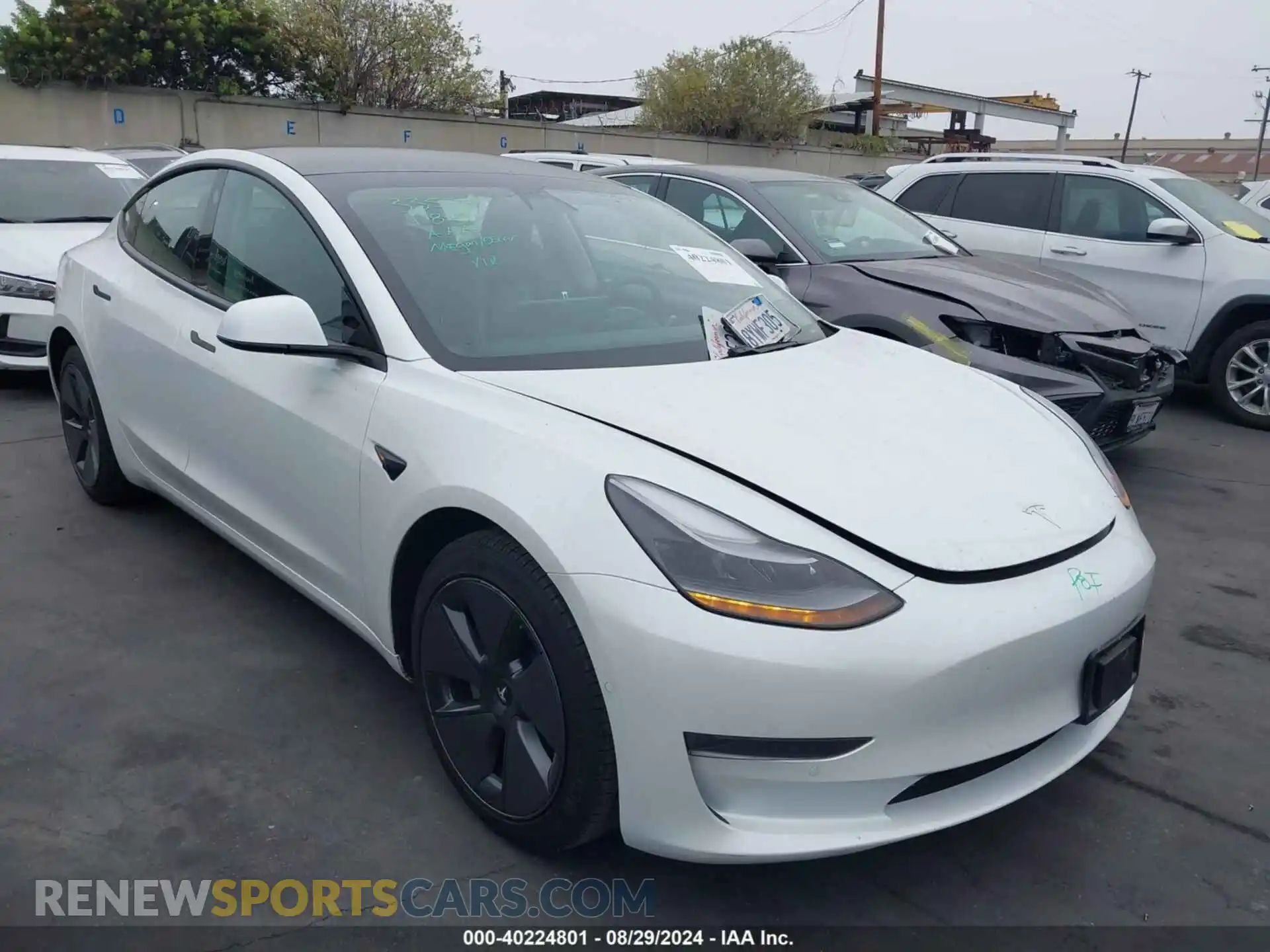 1 Photograph of a damaged car 5YJ3E1EAXMF074796 TESLA MODEL 3 2021