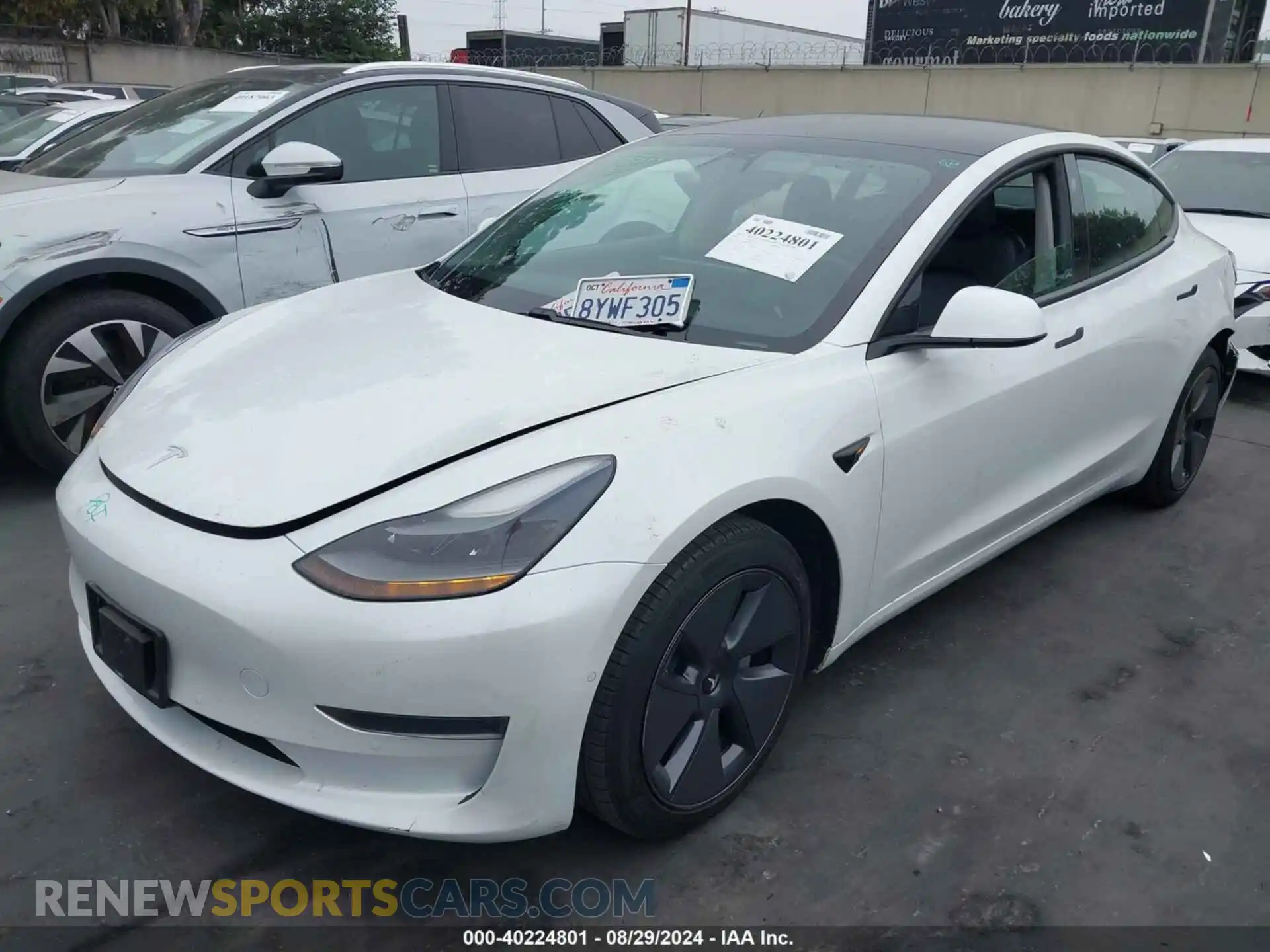 2 Photograph of a damaged car 5YJ3E1EAXMF074796 TESLA MODEL 3 2021