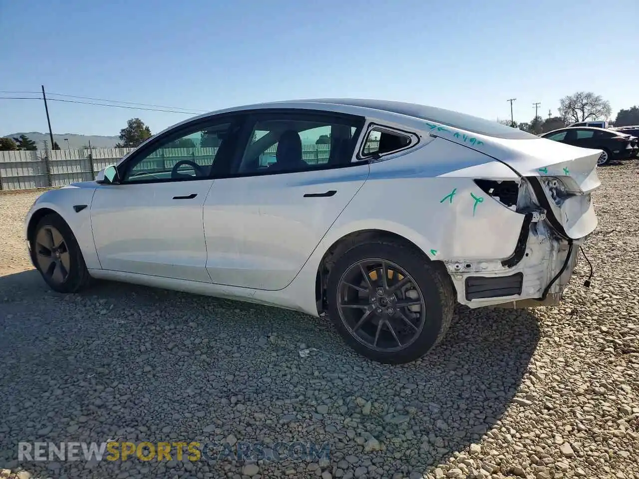 2 Photograph of a damaged car 5YJ3E1EAXMF074880 TESLA MODEL 3 2021