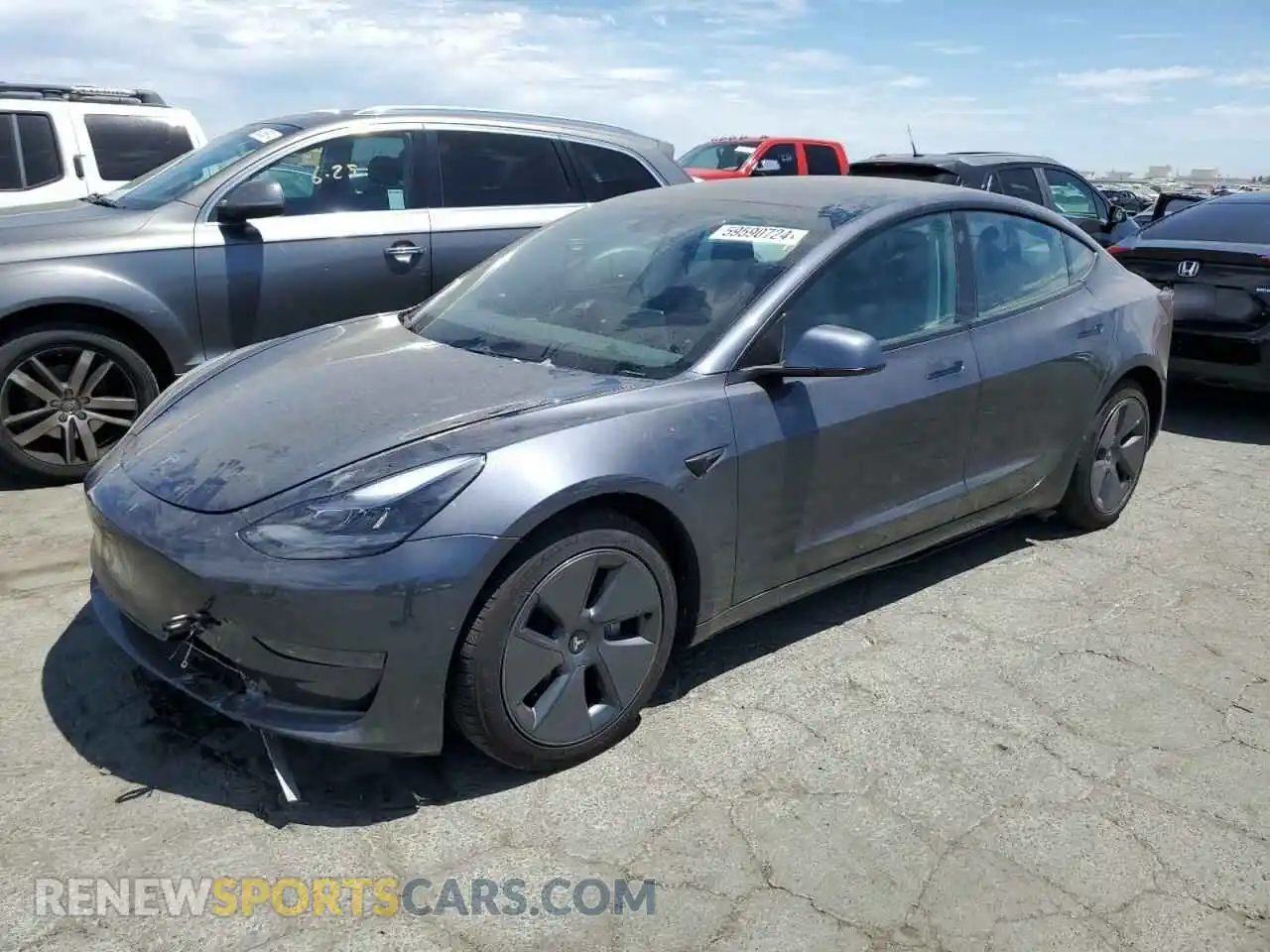 1 Photograph of a damaged car 5YJ3E1EAXMF076516 TESLA MODEL 3 2021