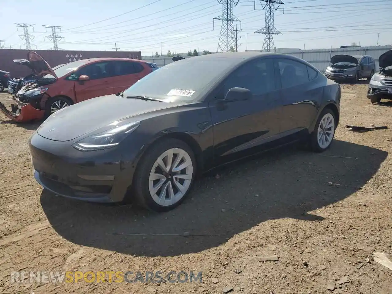 1 Photograph of a damaged car 5YJ3E1EAXMF076807 TESLA MODEL 3 2021